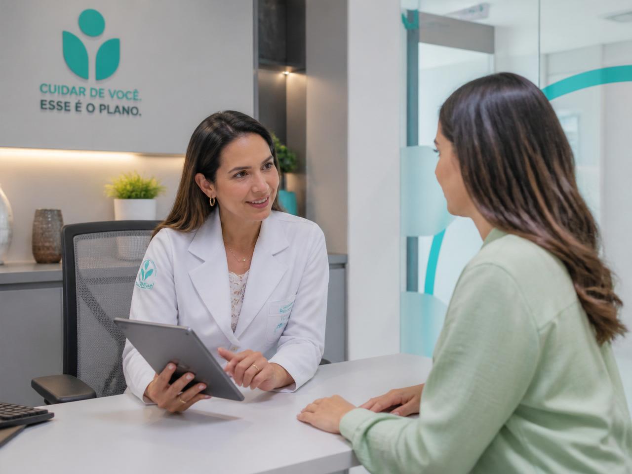 Atendimento humanizado em consultório com suporte digital